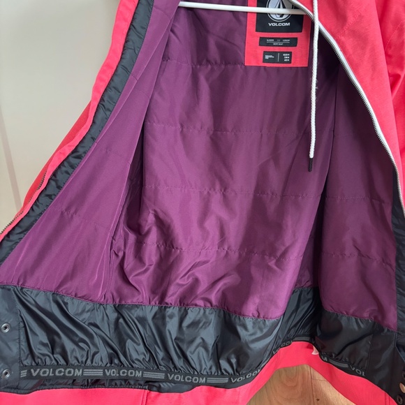 Volcom Women's Size M Salmon Pink Medium weight Winter Jacket - Picture 11 of 14